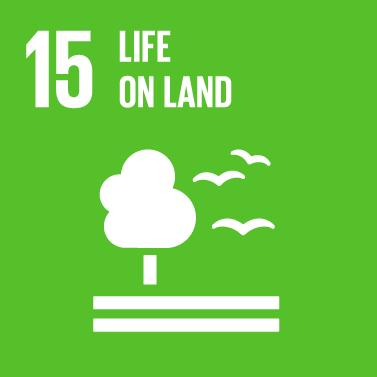 Ecosystems logo by Protect, restore and promote sustainable use of terrestrial ecosystems, sustainably manage forests, combat desertification, and halt and reverse land degradation and halt biodiversity loss