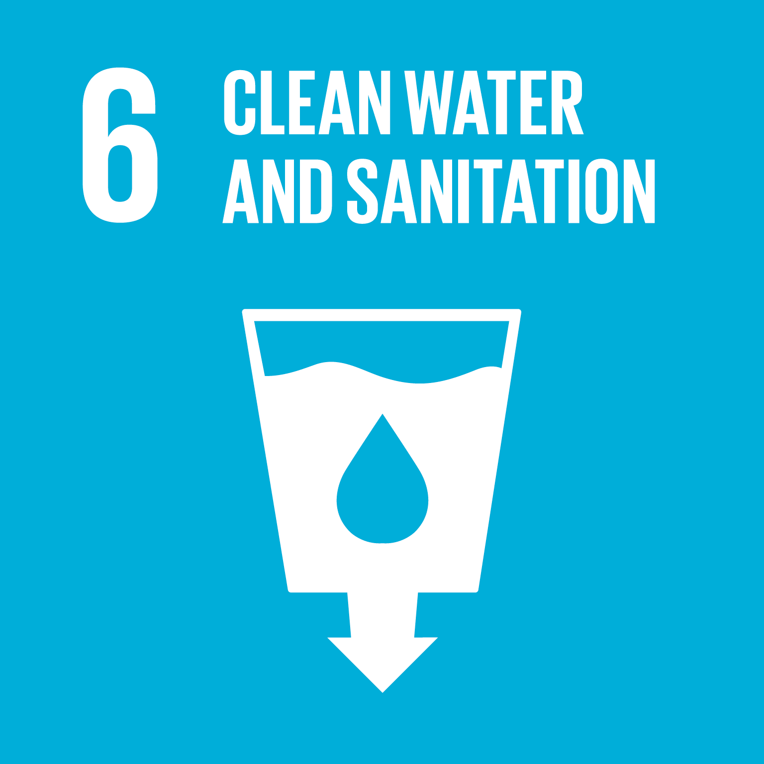 icon for Goal 6 - Ensure availability and sustainable management of water and sanitation for all