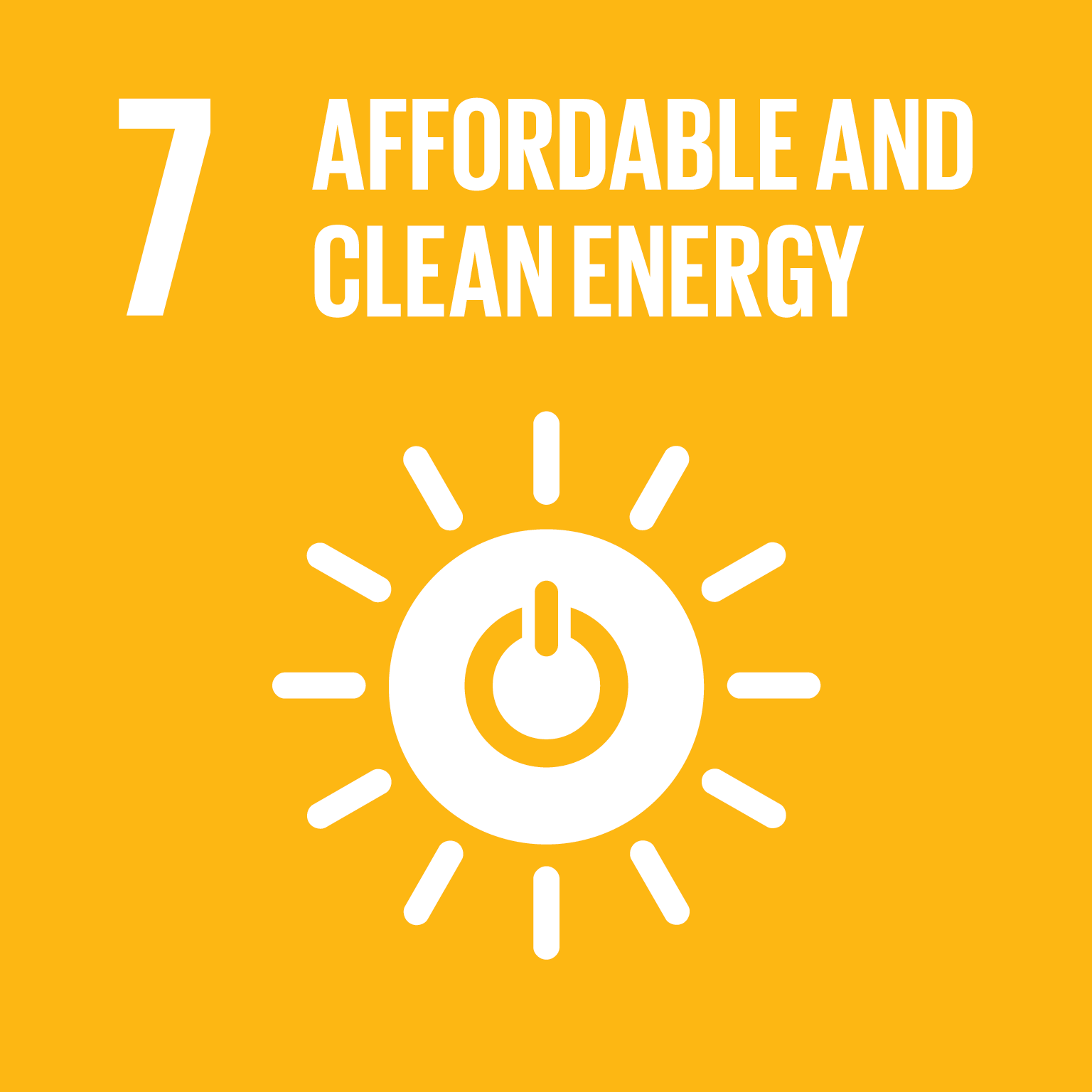 icon for Goal 7 - Ensure access to affordable, reliable, sustainable and modern energy for all