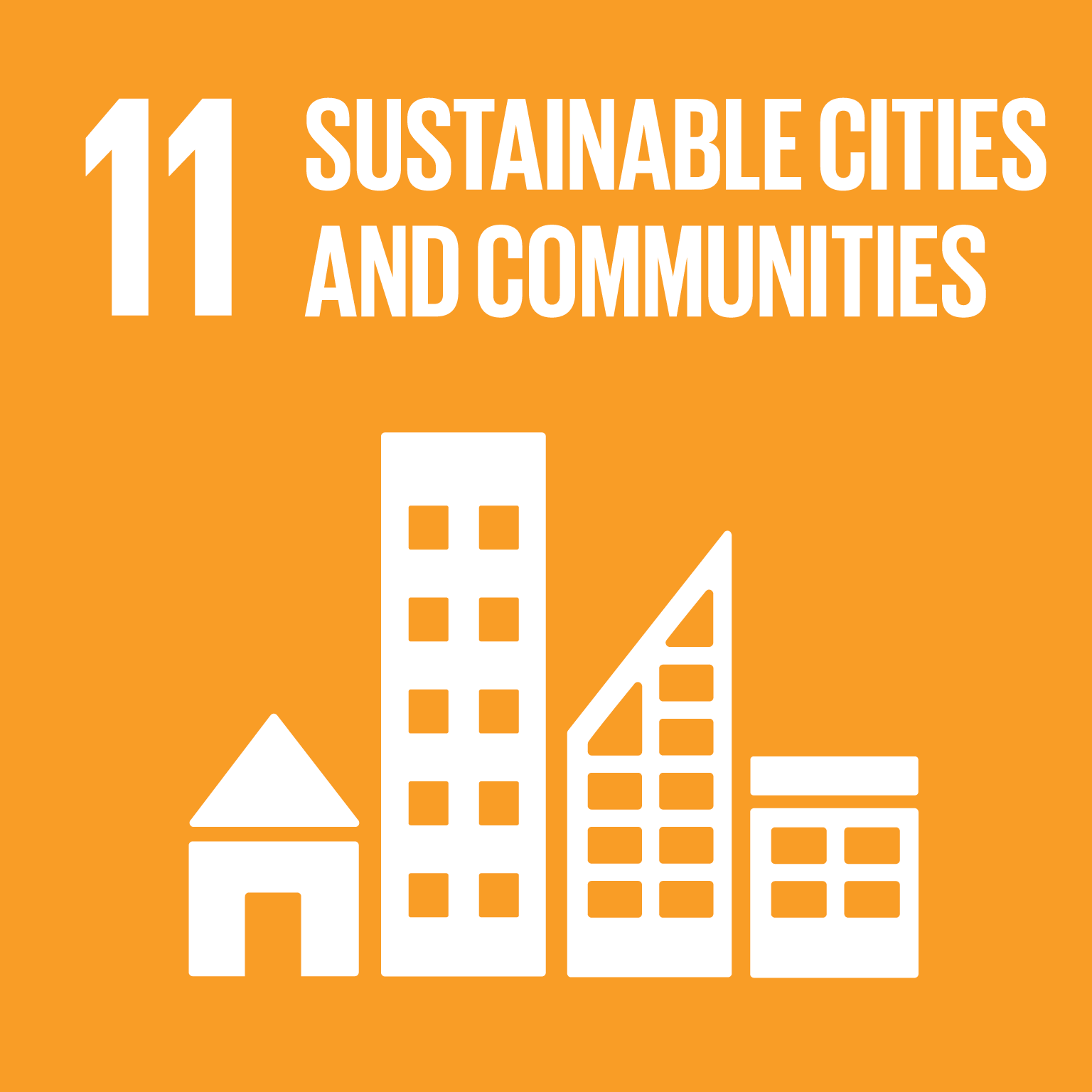 icon for Goal 11 - Make cities and human settlements inclusive, safe, resilient and sustainable