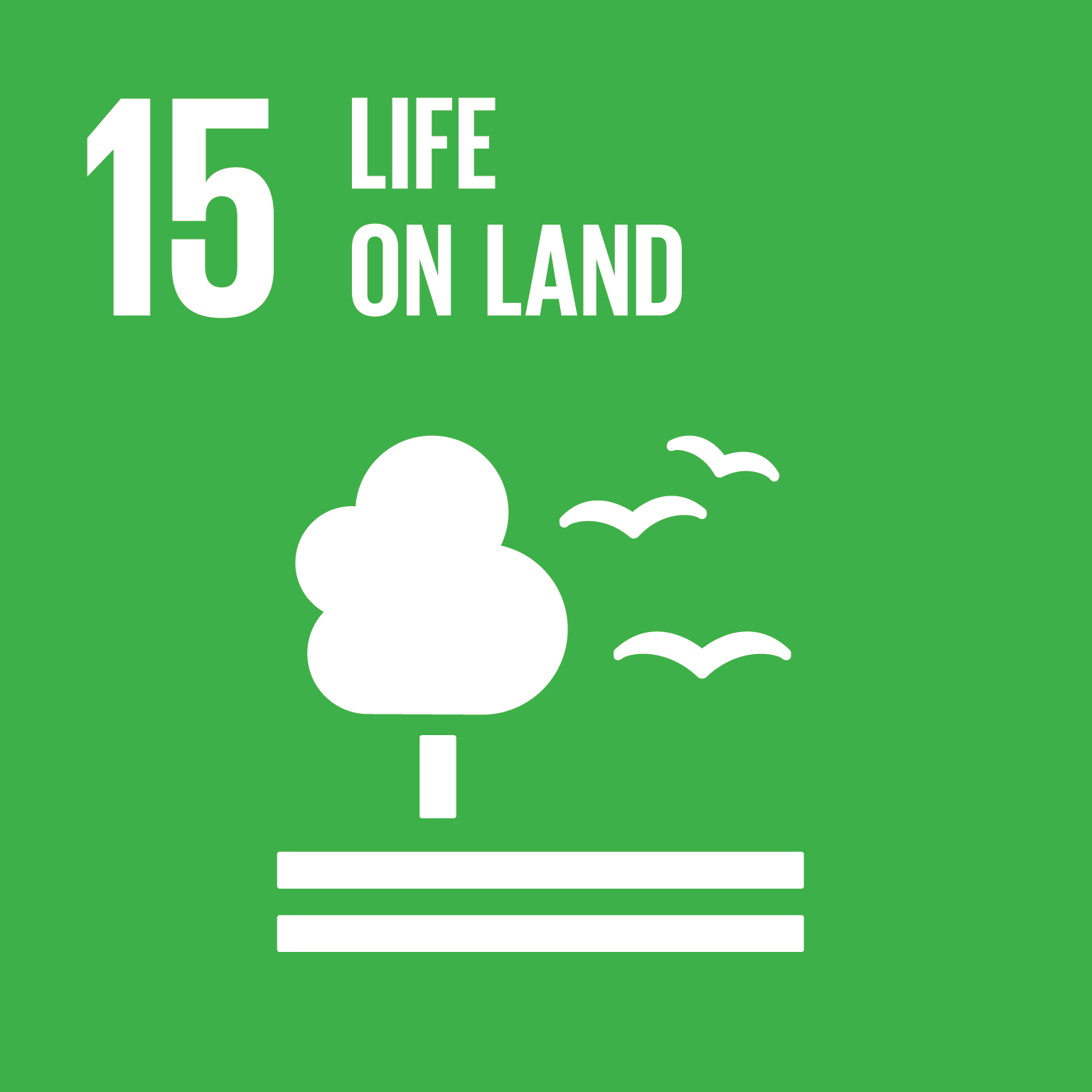 icon for Goal 15 - Protect, restore and promote sustainable use of terrestrial ecosystems, sustainably manage forests, combat desertification, and halt and reverse land degradation and halt biodiversity loss