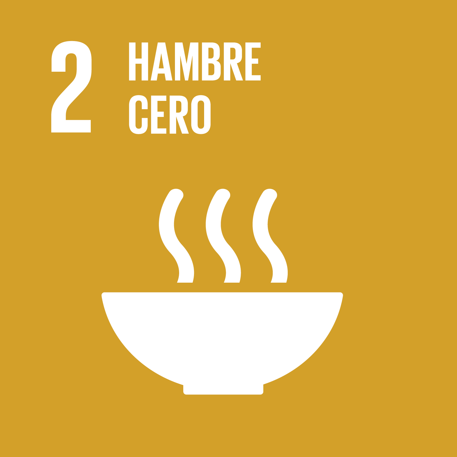 icon for Goal 2 - Poner fin al hambre, lograr la seguridad alimentaria y la mejora de la nutrición y promover la agricultura sostenible